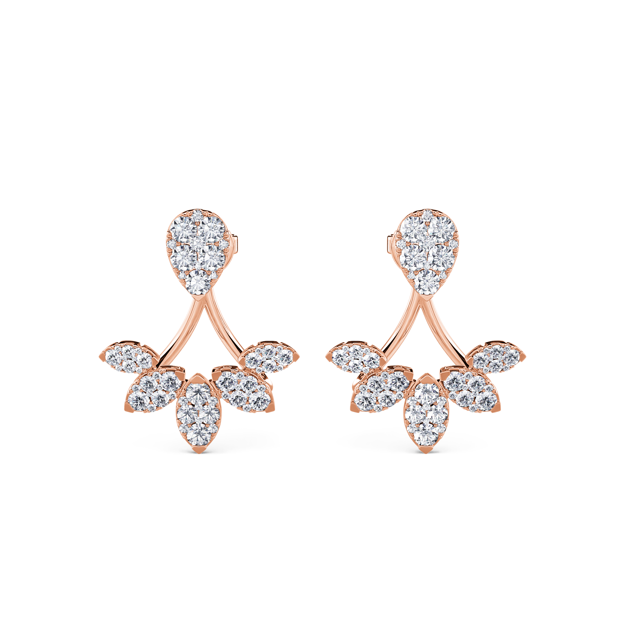 Rose Gold Blossom Earrings