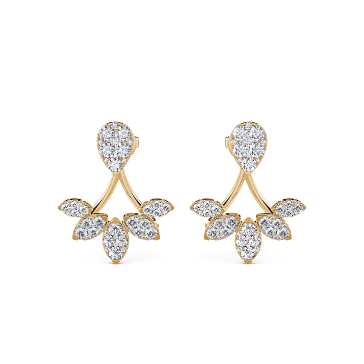 Yellow Gold Blossom Earrings
