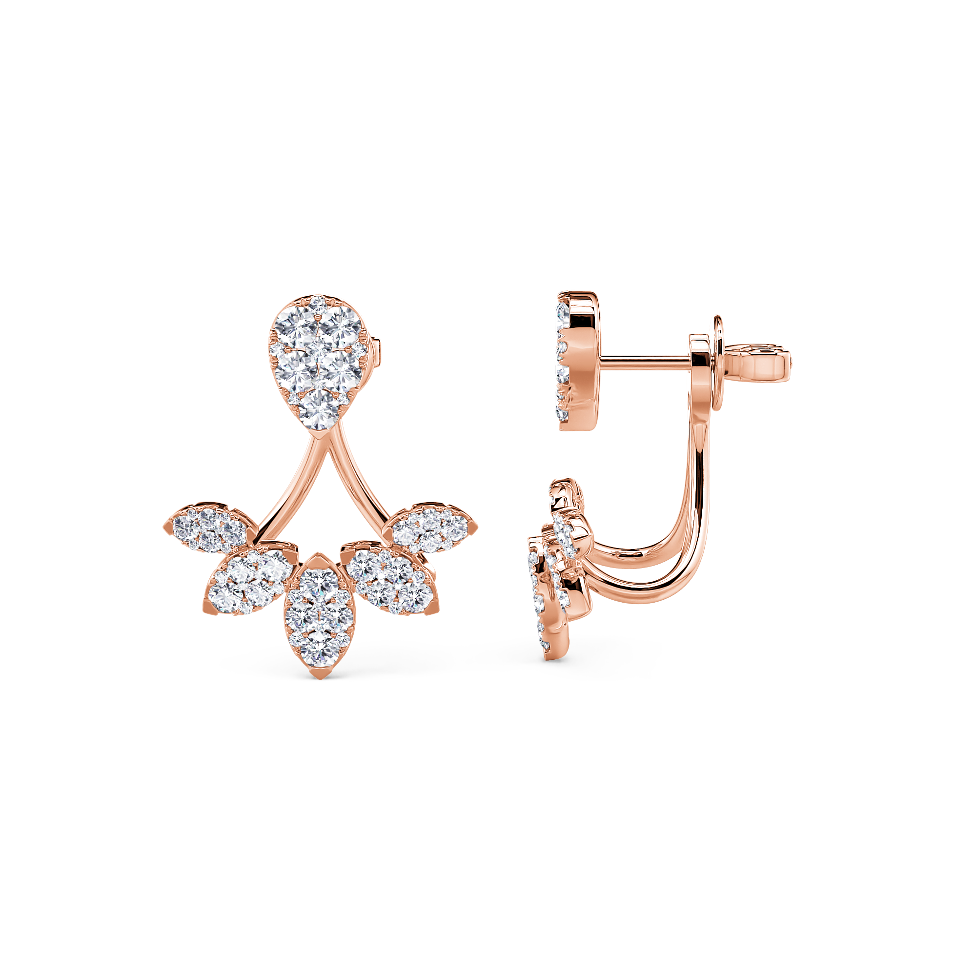 Rose Gold Blossom Earrings