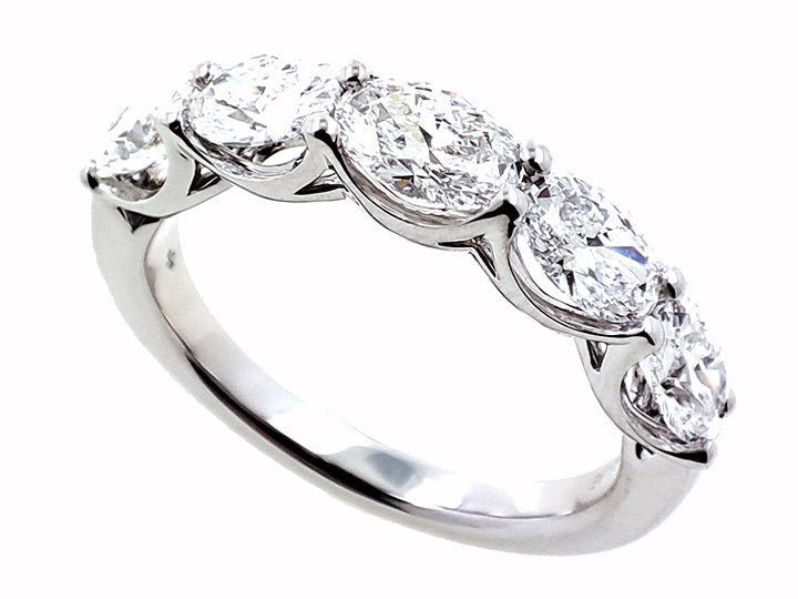 Oval Diamond Five‑Stone Band