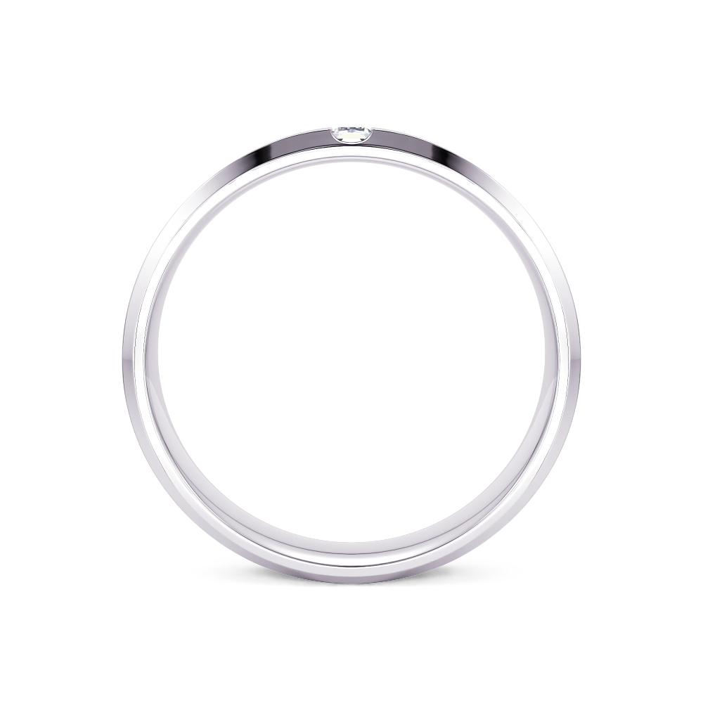 White Emerald-Cut Diamond Band