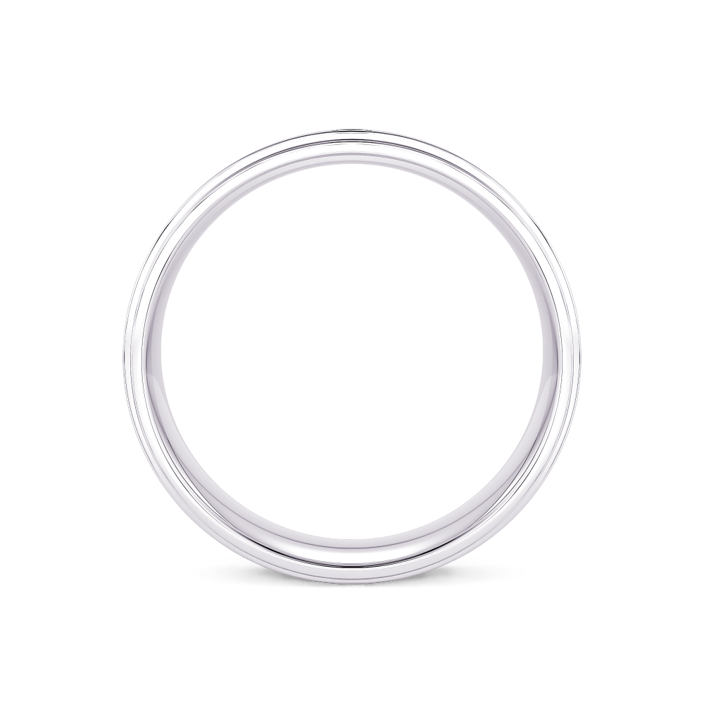 White Gold Square Diamond Men’s Band