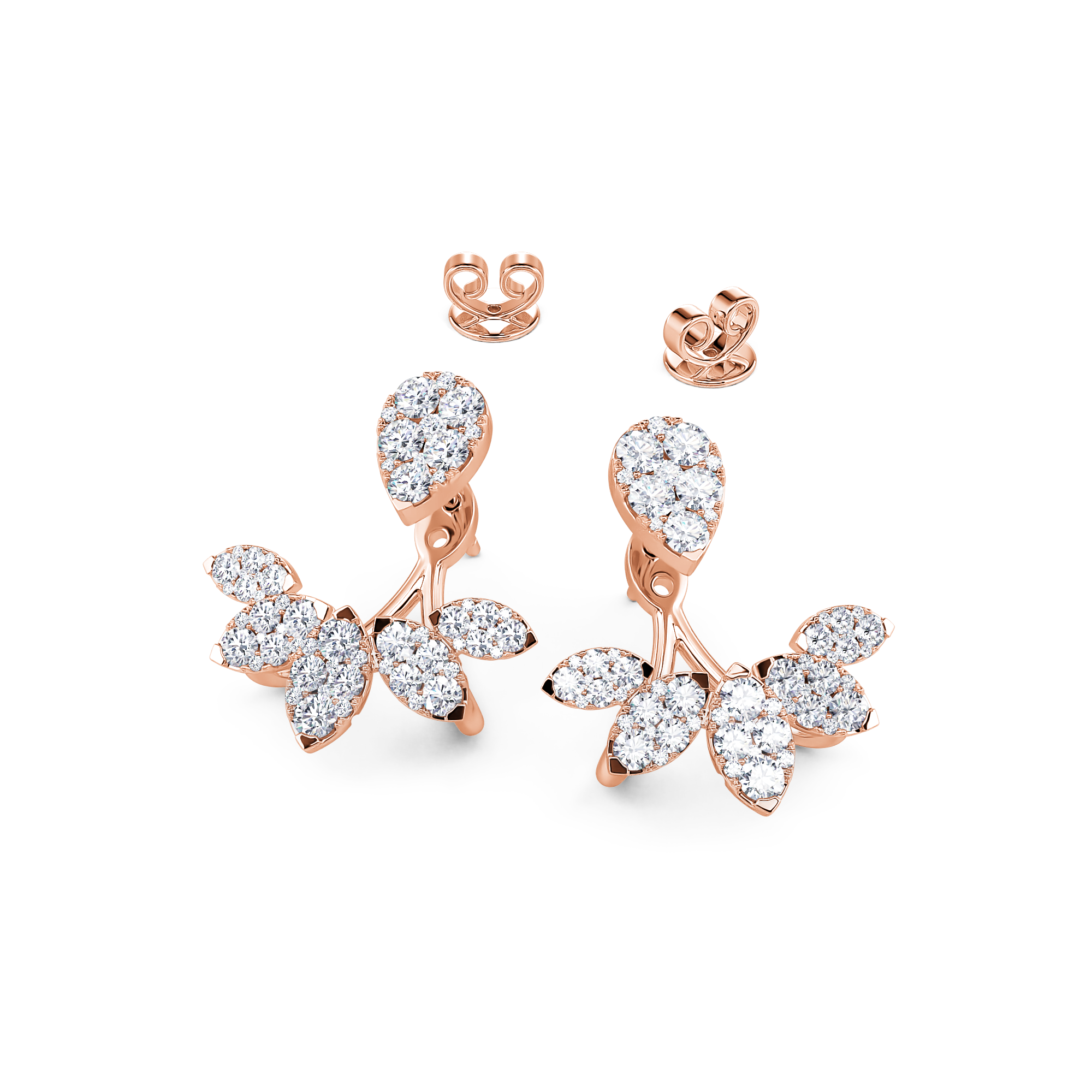 Rose Gold Blossom Earrings