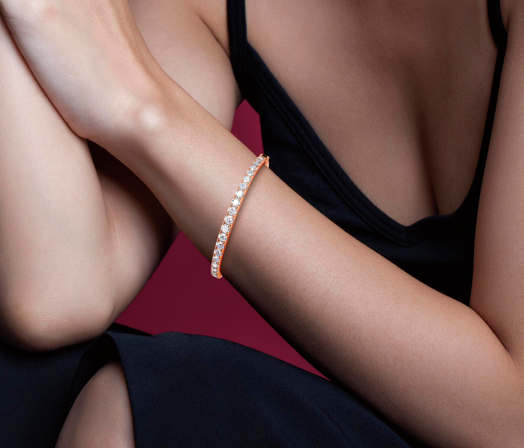 Rose Gold Diamond Eternity Band