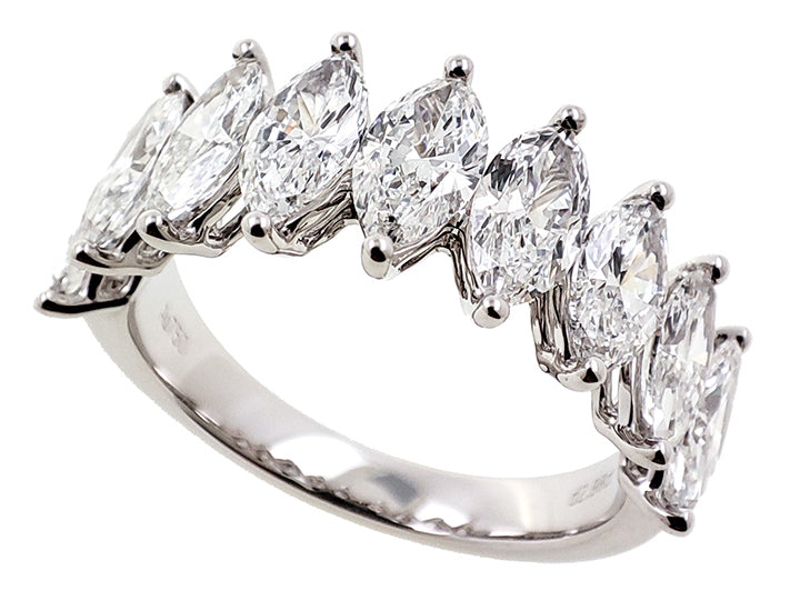 Marquise‑Cut Diamond Band