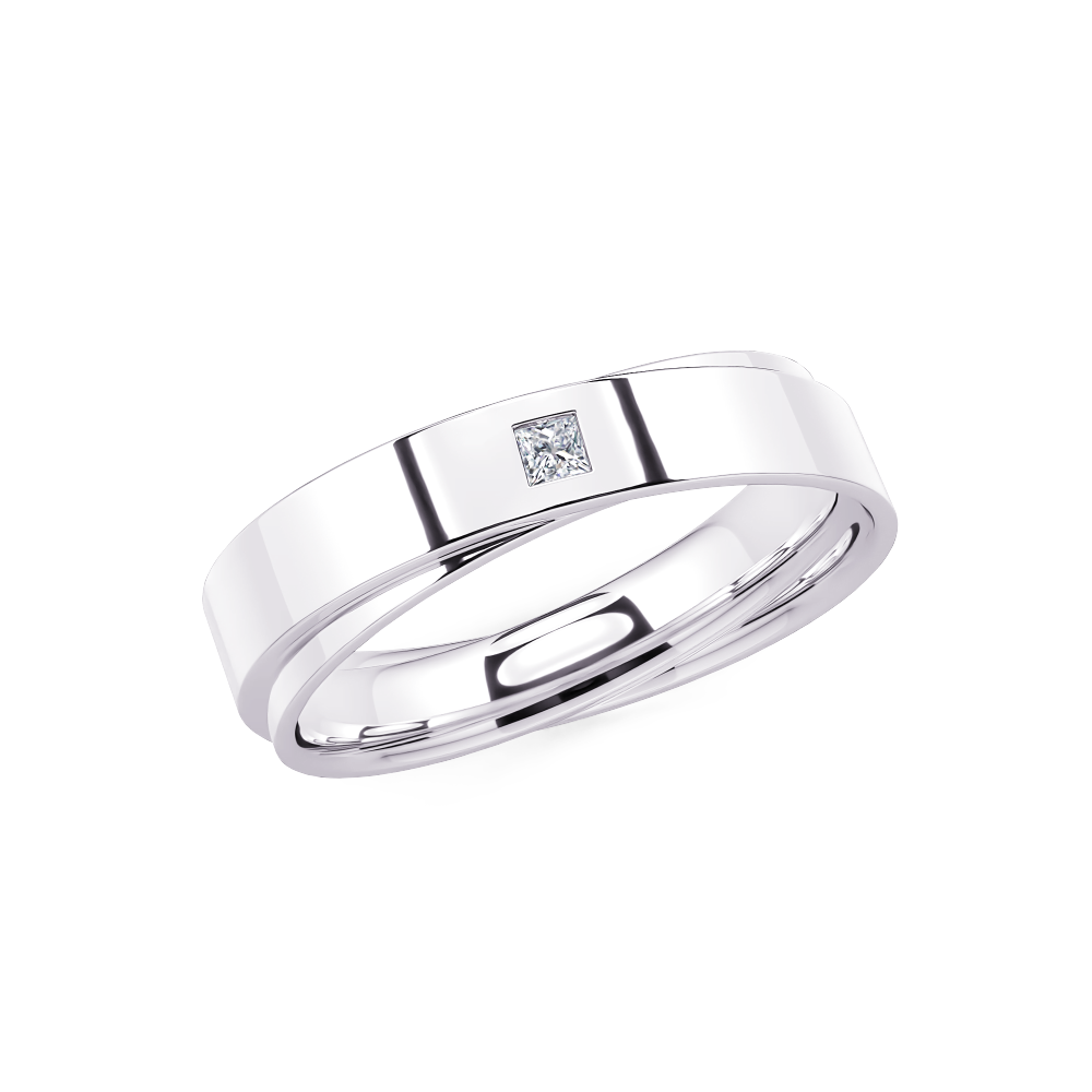 White Square Diamond Twist Band