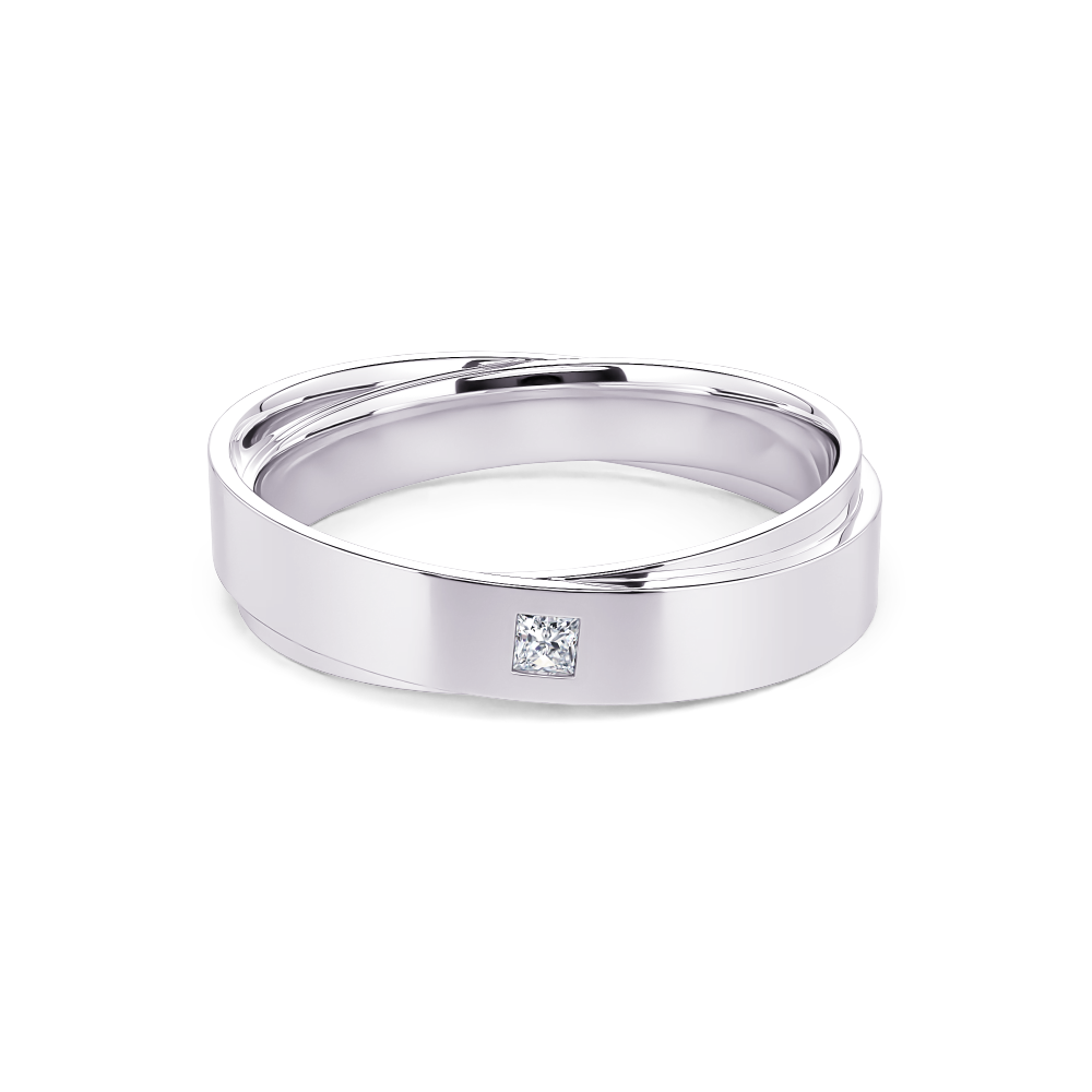 White Square Diamond Twist Band