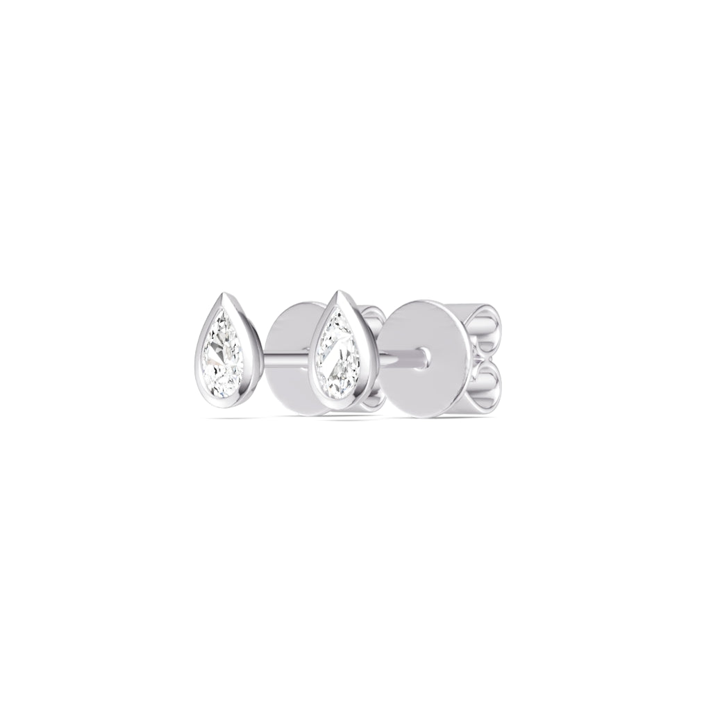 Pear-Shaped Diamond Drop Earrings