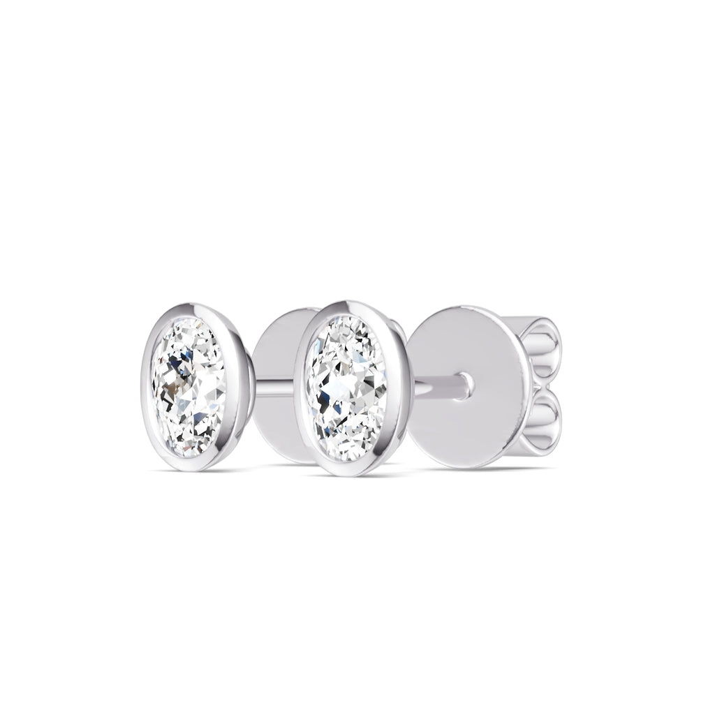 Oval Diamond Studs