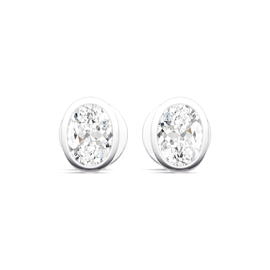 Oval Diamond Studs