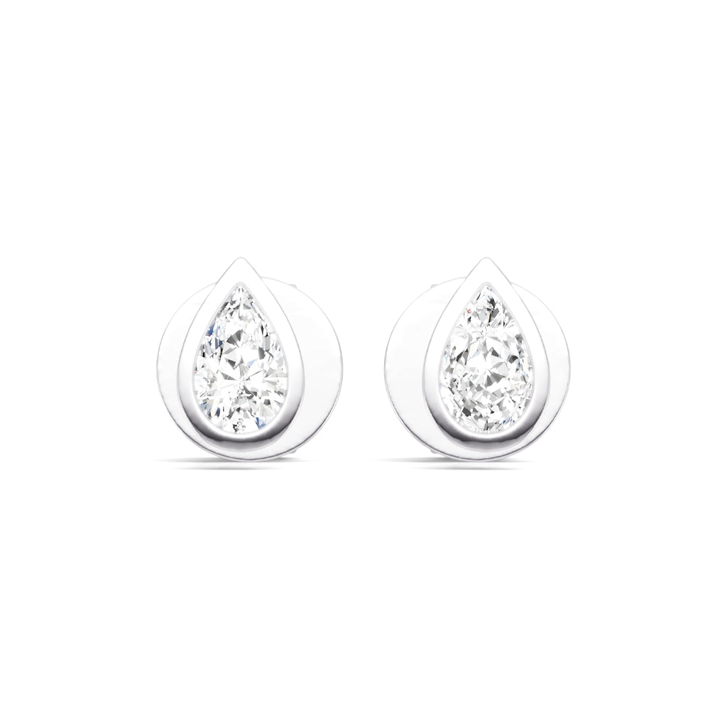 Pear-Shaped Diamond Drop Earrings