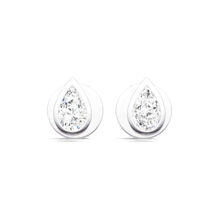 Pear-Shaped Diamond Drop Earrings