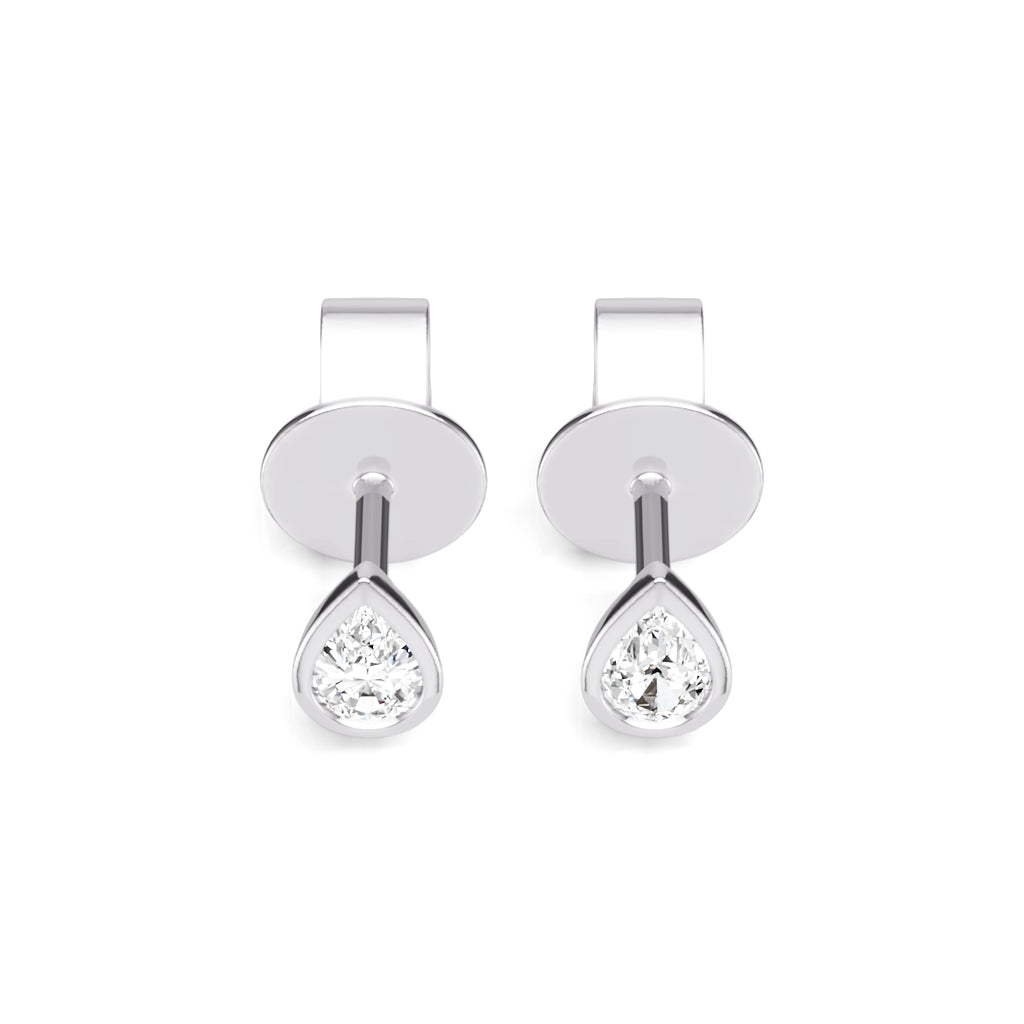 Pear-Shaped Diamond Drop Earrings