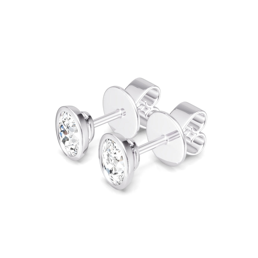 Oval Diamond Studs