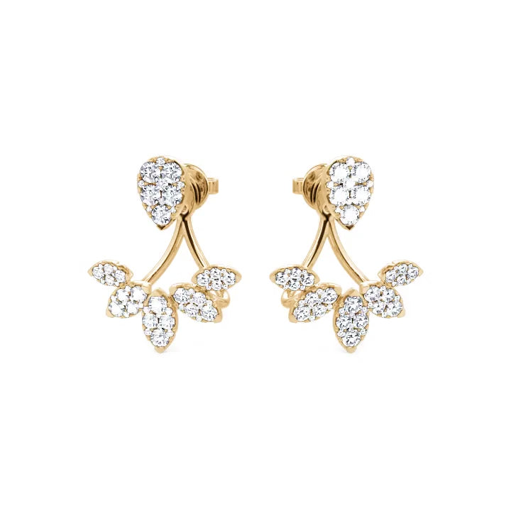 Yellow Gold Blossom Earrings